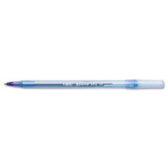 BIC Round Stic Ballpoint Stick Pen, Blue Ink, Medium, Dozen BICGSM11BE