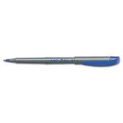 BIC Triumph 537r Roller Ball Pen, Gray Barrel, Blue Ink, Fine Point, 0.70 mm BICRM11BE