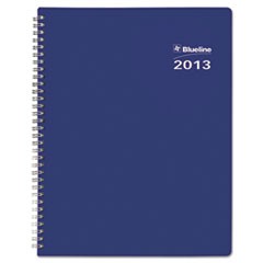 Blueline Blueline DuraGlobe Monthly Planner, Flex Cover, 11 x 8-1/2, Blue, 2012-2014 REDC23582T