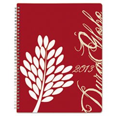 Blueline Blueline DuraGlobe Monthly Planner, Flex Cover, 11 x 8-1/2, Red/White, 2012-2014 REDC235F83T