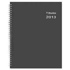 Blueline Blueline DuraGlobe Monthly Planner, Hard Cover, 11 x 8-1/2, Black, 2012-2014 REDC23541T