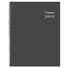 Blueline Blueline DuraGlobe Monthly Planner, Hard Cover, 11 x 8-1/2, Black, 2012-2014 REDC23541T