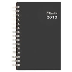 Blueline Blueline DuraGlobe Monthly Planner, Hard Cover, 8-7/8 x 7-1/8, Black, 2012-2014 REDC23041T