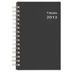 Blueline Blueline DuraGlobe Monthly Planner, Hard Cover, 8-7/8 x 7-1/8, Black, 2012-2014 REDC23041T