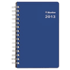 Blueline Blueline DuraGlobe Weekly Planner, Flex Cover, 8 x 5, Blue, 2013 REDC21582T
