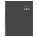 Blueline Blueline DuraGlobe Weekly Planner, Hard Cover, 11 x 8-1/2, Black, 2013 REDC22541T