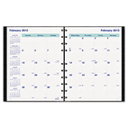 Blueline Blueline MiracleBind 17-Mo. Planner, Hard Cover, 9-1/4 x 7-1/4, Black, 2011-2012 REDCF1200C81