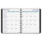 Blueline Blueline MiracleBind 17-Mo. Planner, Soft Cover, 9-1/4 x 7-1/4, Black, 2011-2012 REDCF120081T