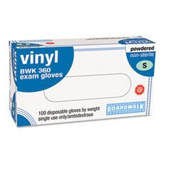 Boardwalk Disposable General-Purpose Gloves, Powdered, Clear, Small, 100/Box BWK360S