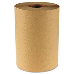Boardwalk Hardwound Paper Towels, 8" x 350', One-Ply Kraft, 12 Rolls/Carton BWK6252