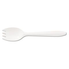 Boardwalk Mediumweight Polypropylene Cutlery, Spork, White, 1000/Carton BWKYFWQW