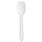 Boardwalk Mediumweight Polypropylene Cutlery, Spork, White, 1000/Carton BWKYFWQW