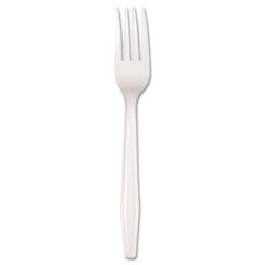 Boardwalk Plastic Tableware, Heavy Mediumweight, Fork, White, 1000/Carton BWKCTFORK