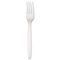 Boardwalk Plastic Tableware, Heavy Mediumweight, Fork, White, 1000/Carton BWKCTFORK