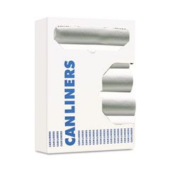 Boardwalk Waste Can Liners, 60 gal, 38 x 58, 14 mic, Natural, 25 Bags/Roll, 8 Rolls/Carton BWK386016