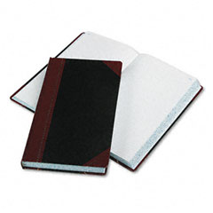 Boorum & Pease Record/Account Book, Record Rule, Black/Red, 500 Pages, 14 1/8 x 8 5/8 ESS9500R