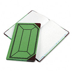 Boorum & Pease Record/Account Book, Record Rule, Green/Red, 150 Pages, 12 1/2 x 7 5/8 ESS6718150R