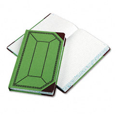 Boorum & Pease Record/Account Book, Record Rule, Green/Red, 500 Pages, 12 1/2 x 7 5/8 ESS6718500R