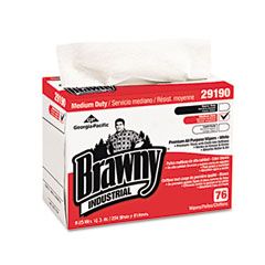 Brawny Industrial Airlaid Medium-Duty Wipers, Cloth, 9 1/4 x 12 2/5, 76/Box GEP2919003