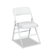 Bridgeport Deluxe Vinyl Padded Seat & Back Folding Chairs, Light Gray, 4/Carton CSC60883CLG4