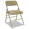 Bridgeport Deluxe Vinyl Padded Seat & Back Folding Chairs, Taupe, 4/Carton CSC60883TAP4