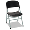 Bridgeport Endura Molded Folding Chair, Platinum Frame/Black Back/Seat, 4/Carton CSC36869PLB4