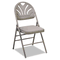 Bridgeport Fabric Padded Seat/Molded Fan Back Folding Chair, Kinnear Taupe, 4/Carton CSC36875KNT4