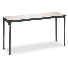 Bridgeport Tuff-Core Folding Training Table, 60w x 18d, Off-White/Pewter Frame CSC36165PTS1
