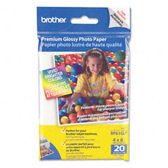 Brother Innobella Premium Glossy Photo Paper, 51 lbs., 4 x 6, 20/Pack BRTBP61GLP