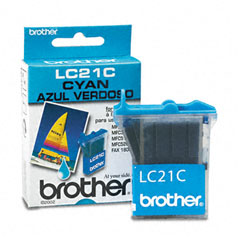 Brother LC21C Ink, 450 Page-Yield, Cyan BRTLC21C