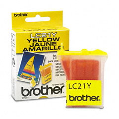 Brother LC21Y Ink, 450 Page-Yield, Yellow BRTLC21Y