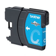Brother LC61C (LC-61C) Ink, 500 Page-Yield, Cyan BRTLC61C