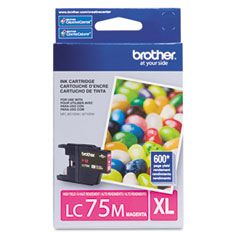 Brother LC75M (LC-75M) High-Yield Ink, 600 Page-Yield, Magenta BRTLC75M