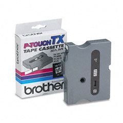 Brother P-Touch TX Tape Cartridge for PT-8000, PT-PC, PT-30/35, 1/2w, Black on Clear BRTTX1311