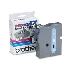 Brother P-Touch TX Tape Cartridge for PT-8000, PT-PC, PT-30/35, 1w, Blue on White BRTTX2531
