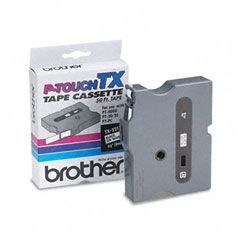 Brother P-Touch TX Tape Cartridge for PT-8000, PT-PC, PT-30/35, 3/8w, Black on White BRTTX2211