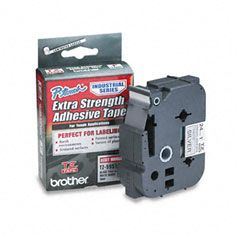 Brother P-Touch TZ Extra-Strength Adhesive Laminated Labeling Tape, 1w, Black on Matte Silver BRTTZES951