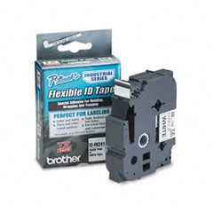 Brother P-Touch TZ Flexible Tape Cartridge for P-Touch Labelers, 3/4in x 26.2ft, Black on White BRTTZEFX241