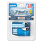 Brother P-Touch TZ Standard Adhesive Laminated Labeling Tape, 3/4w, White on Blue BRTTZE545