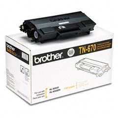 Brother TN670 High-Yield Toner, 7500 Page-Yield, Black BRTTN670