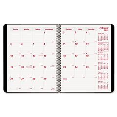 Brownline Brownline DuraFlex 14-Month Planner, 8-1/2 x 11, Black, 2012 REDCB1262VBLK