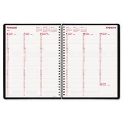Brownline Brownline DuraFlex Weekly Planner, 8-1/2 x 11, Black, 2012 REDCB950VBLK