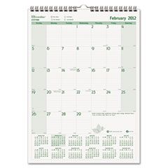 Brownline EcoLogix Monthly Wall Calendar, 12 x 17, 2012 REDC171103