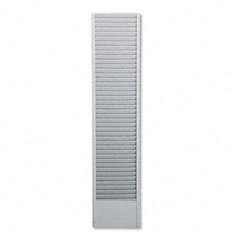 Buddy Products 40-Pocket Badge Holder Rack, Horizontal, Recycled Steel, Platinum BDY83932
