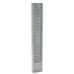 Buddy Products 40-Pocket Badge Holder Rack, Vertical, Recycled Steel, Platinum BDY83632