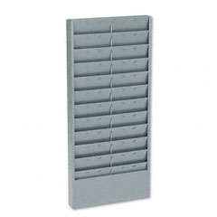 Buddy Products Adjustable 11- Or 22-Pocket Time Card Rack, Textured Steel, Gray BDY8011