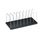 Buddy Products Eight-Section Book Rack with Dividers, Steel, 18 1/2 x 8 x 7 3/4, Black BDY7104