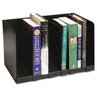 Buddy Products Six Section Book Rack w/Dividers, Steel, 15 x 9 1/4 x 9 1/4, Black BDY5704