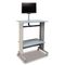 Buddy Products Space-Saving Fixed Height Workstation, 29w x 20d x 56h, Gray BDY646418