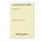 Buddy Products Suggestion Box Cards, 4 x 6, Yellow, 50 Cards/Pack BDY5621